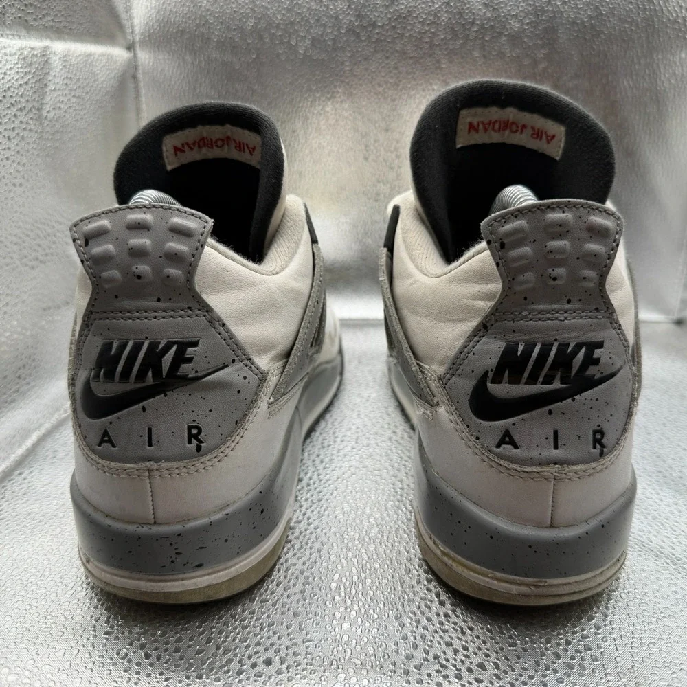 Size 6Y Nike Air‎ Jordan 4 Retro White Cement Youth Sneaker Shoes 836016-192